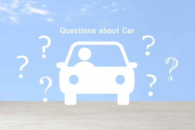 車と「Questions about Car」と書かれたイメージ